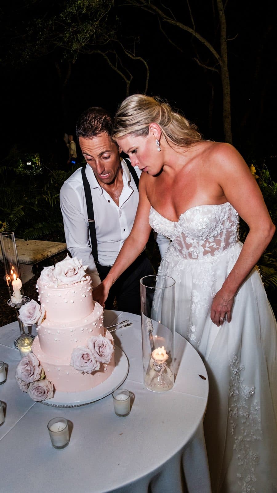 Alyssa and Chris leaving the reception together