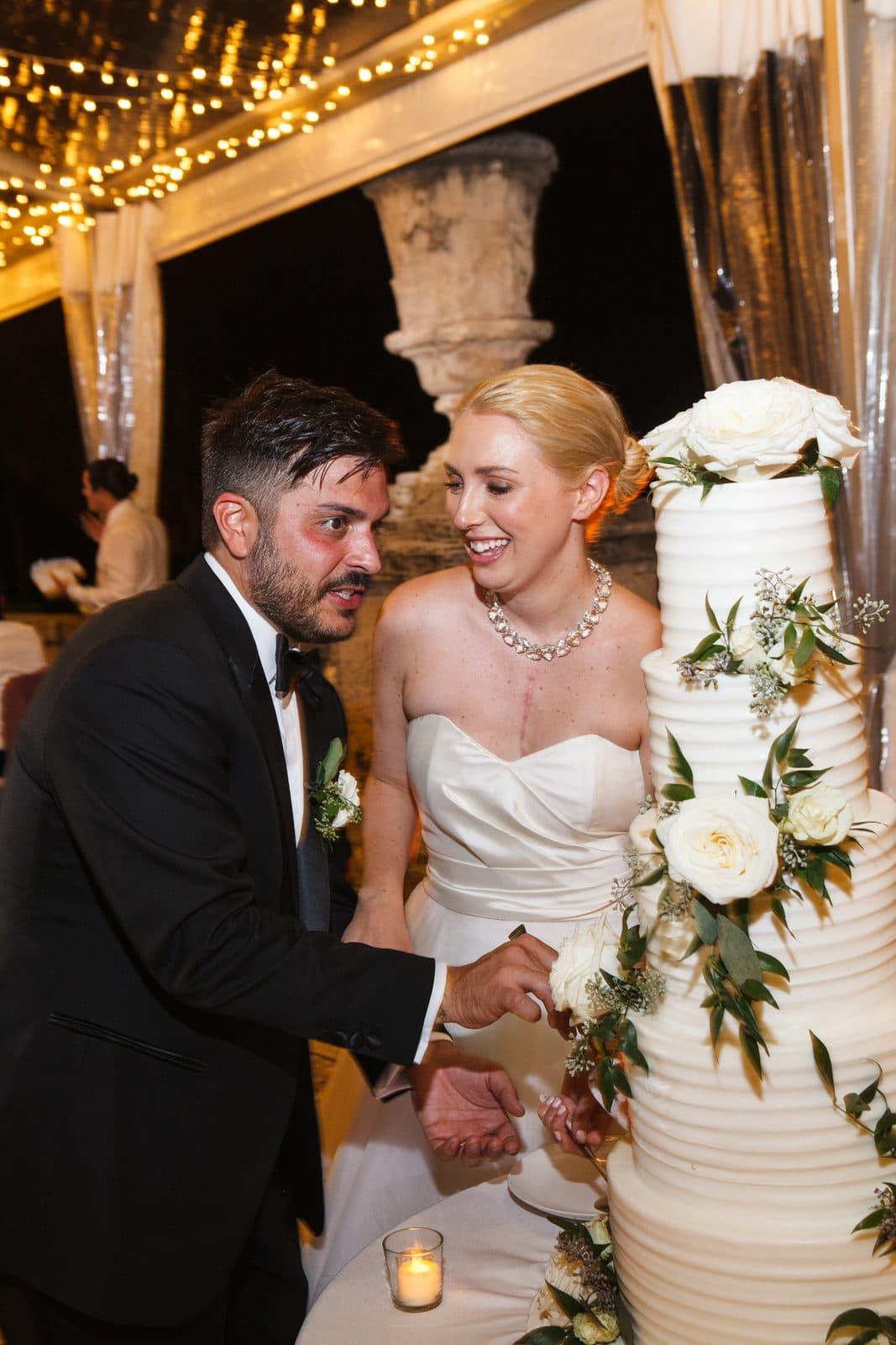 The ceremony seen down the aisle