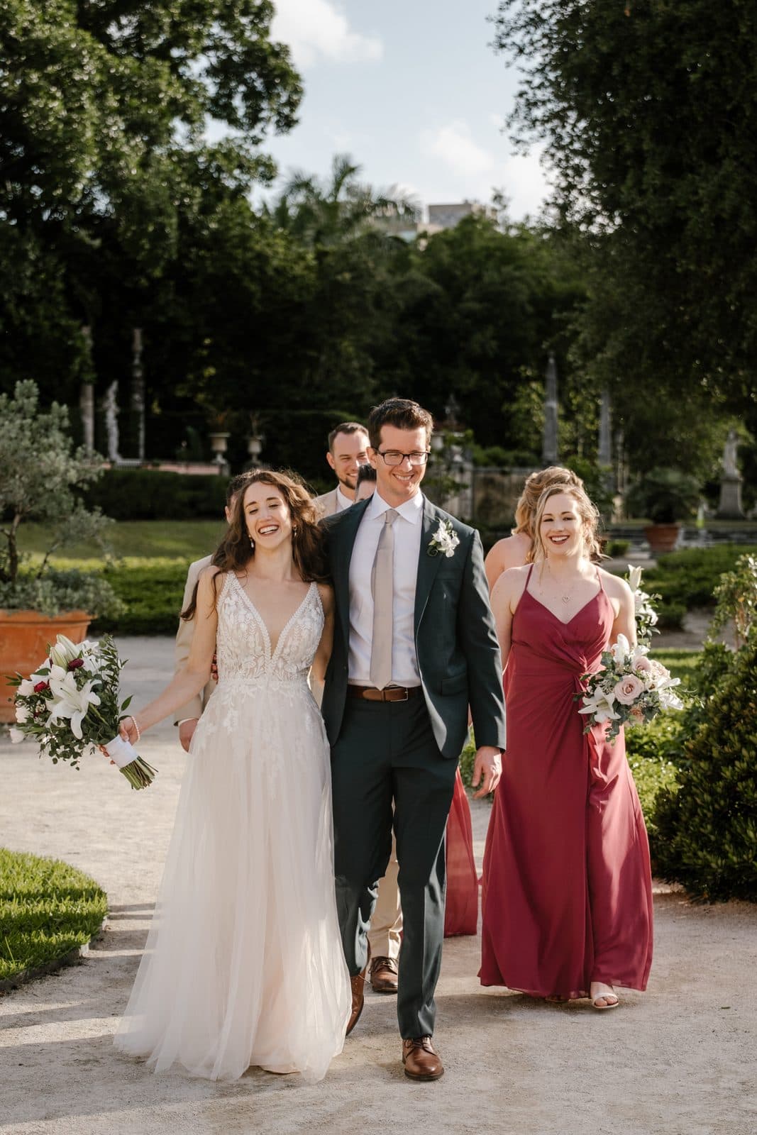 A portrait of Chloe and Michael at Vizcaya